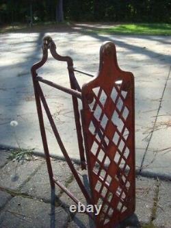 Vintage 1910 W. D. Allen Mfg. Co. FIRE HOSE RACK Holder & Decomissioned Hose