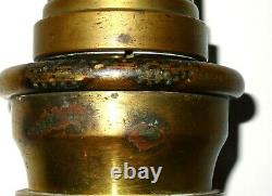 Vintage 1944 Fire brigade brass hose nozzle 14.5 cm long. X 5/8 by J R co ltd