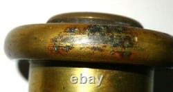 Vintage 1944 Fire brigade brass hose nozzle 14.5 cm long. X 5/8 by J R co ltd