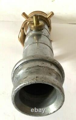 Vintage 1949 Fire brigade hose nozzle 17 long. X 5/8 by Knowsley N. C. F. B