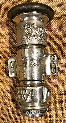 Vintage 1960s SANTA ROSA Chrome Brass Fire Hose Fogging Nozzle 1 1/2 HEAVY