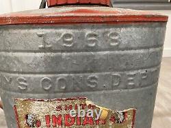 Vintage 1968 D. B. Smith Indian Fire Pump 5 Gallon with Hose & Nozzle Utica NY