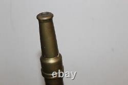 Vintage 1 1/2 Straight Brass Fire Nozzle 21 3/4 Long