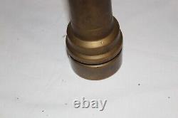 Vintage 1 1/2 Straight Brass Fire Nozzle 21 3/4 Long