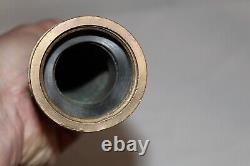 Vintage 1 1/2 Straight Brass Fire Nozzle 21 3/4 Long