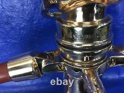 Vintage 21/2 in. Wooster Brass Co. 2 Handle Fire Nozzle Play Pipe/ Shut Off &tip