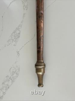 Vintage 25 Brass & Copper Fire Hose Nozzle Threaded End Antique Firefighter