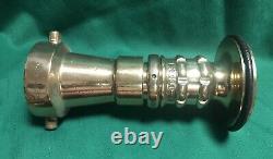 Vintage 2-1/2 Elkhart Brass Fire Nozzle Twist On Off