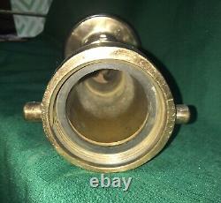 Vintage 2-1/2 Elkhart Brass Fire Nozzle Twist On Off