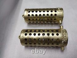 Vintage 2 Brass Fire Hose Suction Strainers J. M. Loeffler Phila PA Lot of 2