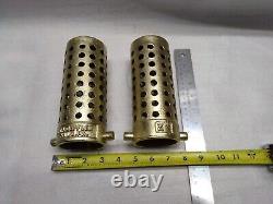 Vintage 2 Brass Fire Hose Suction Strainers J. M. Loeffler Phila PA Lot of 2