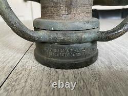 Vintage 30 Brass Copper Fire Hose Nozzle HB Sherman Battlecreek MI