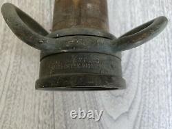 Vintage 30 Brass Copper Fire Hose Nozzle HB Sherman Battlecreek MI
