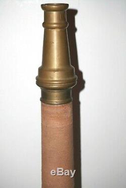 Vintage 30 Brass Fire Hose Nozzle Playpipe Powhatan Cord Wrapped Collectible