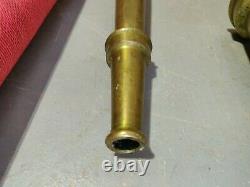 Vintage 30 Brass Fire Hose Nozzle Playpipe Powhatan Cord Wrapped Collectible