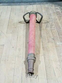 Vintage 30 Cord Wrapped Powhatan Fire Hose Nozzle Brass B&T Works Fire Recue