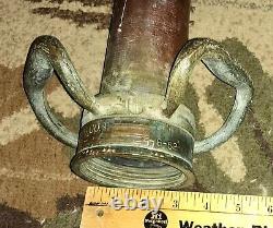 Vintage 30 Firehose Nozzle Brass And Copper 1952 W D Allen Mfg Co. Chicago