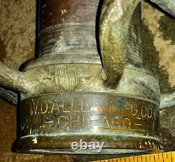 Vintage 30 Firehose Nozzle Brass And Copper 1952 W D Allen Mfg Co. Chicago