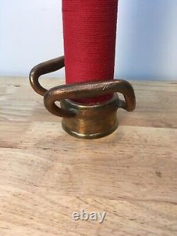 Vintage 30 In. Brass Red Cord W. D. ALLEN MFG. CO. Chicago Fire Nozzle