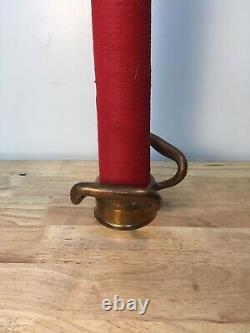 Vintage 30 In. Brass Red Cord W. D. ALLEN MFG. CO. Chicago Fire Nozzle