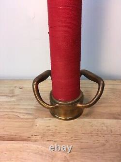 Vintage 30 In. Brass Red Cord W. D. ALLEN MFG. CO. Chicago Fire Nozzle