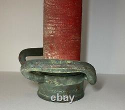 Vintage 30 In. Brass Red Cord W. D. ALLEN MFG. CO. Chicago Fire Nozzle Play Pipe