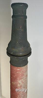 Vintage 30 In. Brass Red Cord W. D. ALLEN MFG. CO. Chicago Fire Nozzle Play Pipe