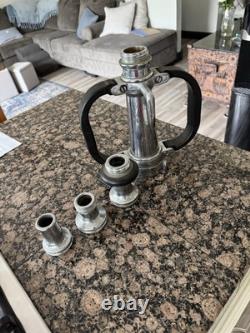 Vintage 4 Part Fire Truck Monitor Nozzles Firefighting Fireman