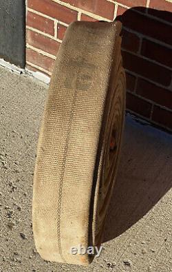 Vintage 50' FIRE HOSE Boston, NFD Brass Couplings RePurpose