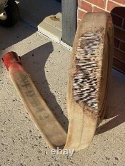 Vintage 50' FIRE HOSE Boston, NFD Brass Couplings RePurpose