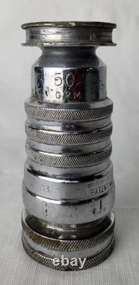 Vintage 5.5 Akron Brass Fire Fighter Hose Nozzle Fighting Equipment