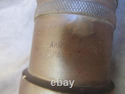 Vintage AKRON BRASS Double Handle Fire Nozzle 3-1/2 OD cl