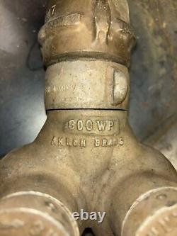 Vintage AKRON BRASS Splitter Valve With 1/2 Inch Brass Tip Combo Forester SF, CA