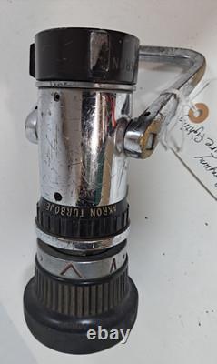 Vintage AKRON Brass Company Turbojet Fire Fighter Hose Nozzle Good Condition