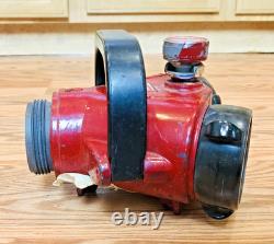 Vintage AKRON Brass Fire Hose Siamese Clapper Adapter Valve Hydrant Splitter NY