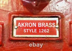 Vintage AKRON Brass Fire Hose Siamese Clapper Adapter Valve Hydrant Splitter NY