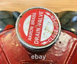 Vintage AKRON Brass Fire Hose Siamese Clapper Adapter Valve Hydrant Splitter NY