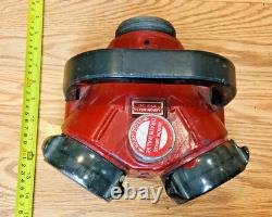 Vintage AKRON Brass Fire Hose Siamese Clapper Adapter Valve Hydrant Splitter NY