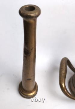 Vintage ALLEN CO Large Brass Firefighter Fire Hose Nozzle