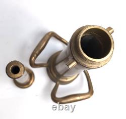 Vintage ALLEN CO Large Brass Firefighter Fire Hose Nozzle