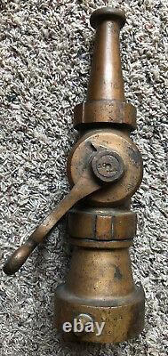 Vintage Akro Ball Fire Hose Nozzle Akron 1930s Heavy Duty Brass