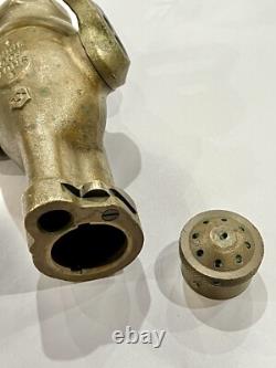 Vintage Akron 1 1/2 Fog Brass Mounted Hose Fire Fighting Nozzle Tip RARE VERSION