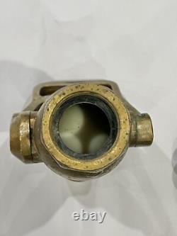 Vintage Akron 1 1/2 Fog Brass Mounted Hose Fire Fighting Nozzle Tip RARE VERSION