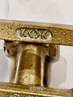 Vintage Akron 1 1/2 Fog Brass Mounted Hose Fire Fighting Nozzle Tip RARE VERSION