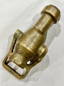 Vintage Akron 1 1/2 Fog Brass Mounted Hose Fire Fighting Nozzle Tip RARE VERSION