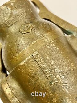 Vintage Akron 1 1/2 Fog Brass Mounted Hose Fire Fighting Nozzle Tip RARE VERSION