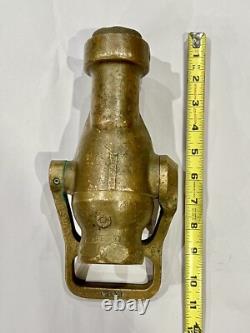 Vintage Akron 1 1/2 Fog Brass Mounted Hose Fire Fighting Nozzle Tip RARE VERSION