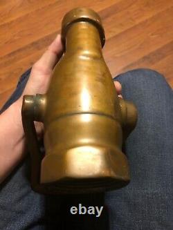Vintage Akron 2 1/2 Brass Marine Fog Nozzle Fire Nozzle Very Cool