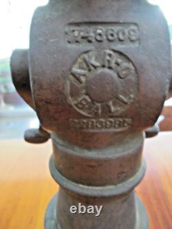 Vintage Akron Akro Ball Fire NozzlesFrom Hawaii Sugar Mill Fire Dept (Pair)