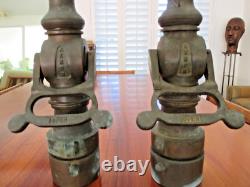 Vintage Akron Akro Ball Fire NozzlesFrom Hawaii Sugar Mill Fire Dept (Pair)